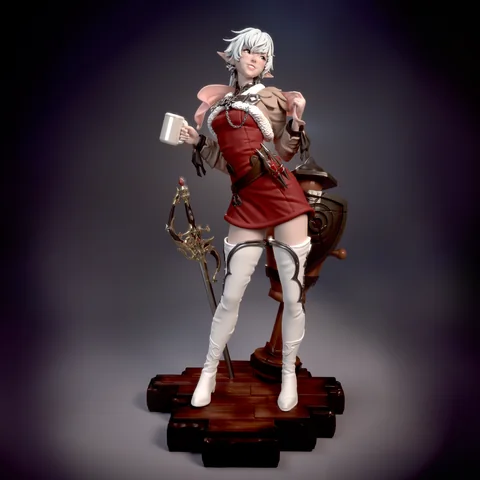 Astarion (Baldur's Gate 3) 1/6 scale pre-supported 3D print STL statue by Nympha3D