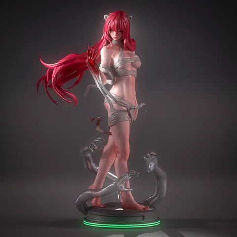 Lucy (Elfen Lied) 1/6 scale pre-supported 3D print STL statue from the Nympha3D archive